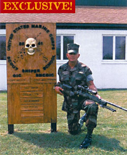 Master Sergeant Neil K. Morris at the Scout Sniper Instructor School just prior to his retirement in 2001.