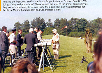 Neil and the instructor staff at the Scout Sniper Instructor School, Quantico, VA
